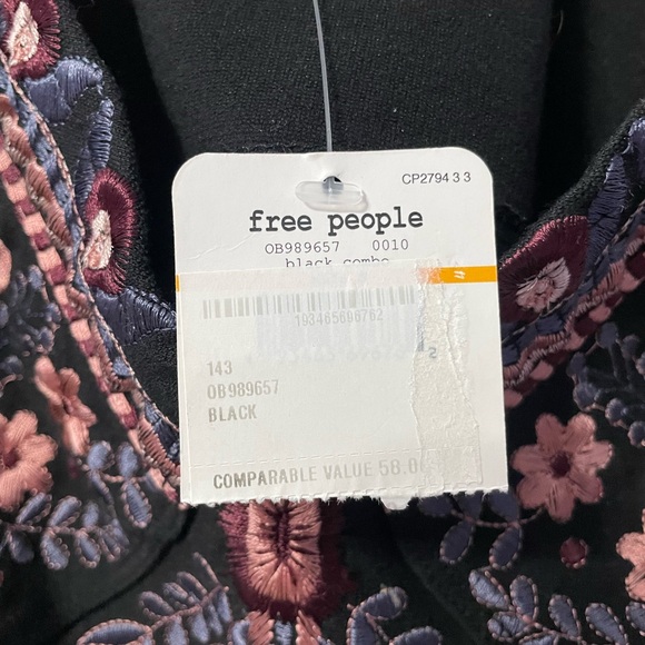 NWT Free People Embroidered Top - Picture 3 of 5